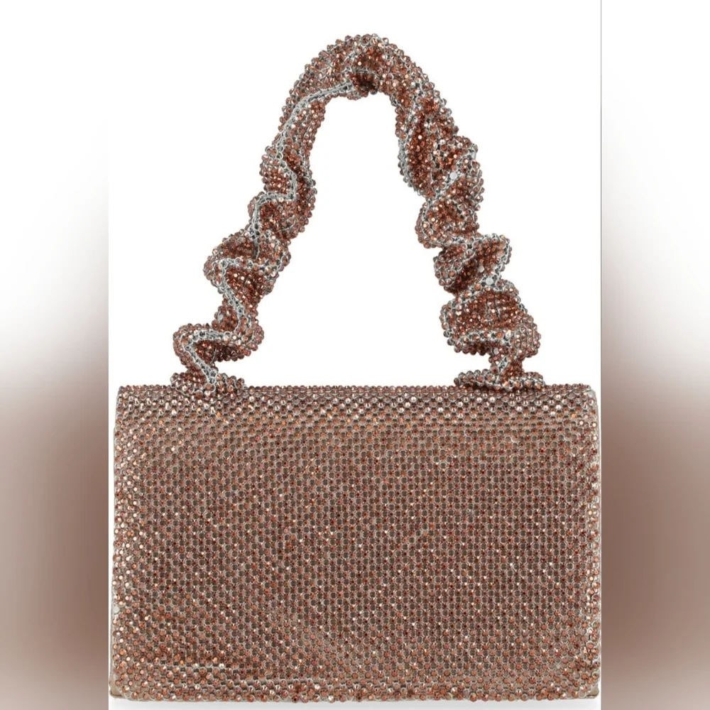 Jessica McClintock Beaded Tan Bag